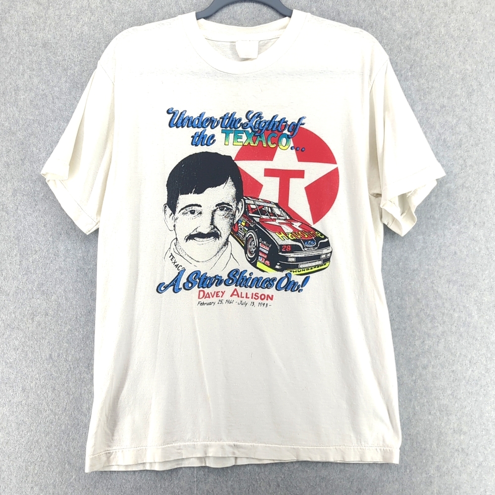 Vintage 1993 under the light of‎ Texaco Davey Allison Tshirt